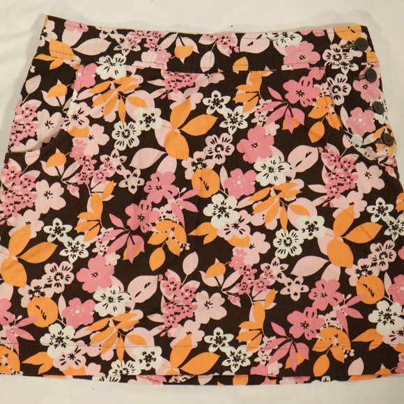 SONOMA Misses Multicolor Floral Skort Skirt Short Sz 8 US - Picture 2 of 10